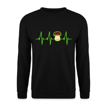 Sélecteur de champignons cèpes cueillette de champignons - Sweat-shirt Unisexe - noir - Devant - Alina (178cm) & Michal (187cm)