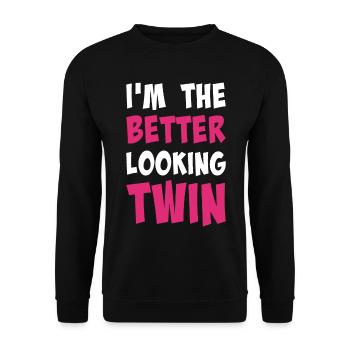 Je suis le meilleur frère jumeau drôle - Sweat-shirt Unisexe - noir - Devant - Alina (178cm) & Michal (187cm)