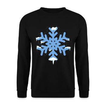 Flocon de neige noël hiver flocon de neige neige - Sweat-shirt Unisexe - noir - Devant - Alina (178cm) & Michal (187cm)