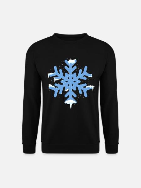 Snowflake Christmas Winter Snowflake Snow - Unisex Sweatshirt - black