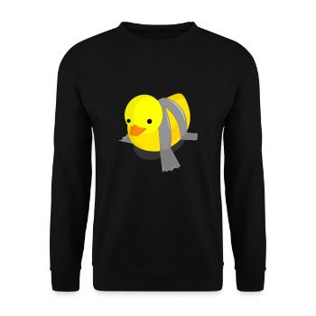 Ruban adhésif canard artisan drôle - Sweat-shirt Unisexe - noir - Devant - Alina (178cm) & Michal (187cm)