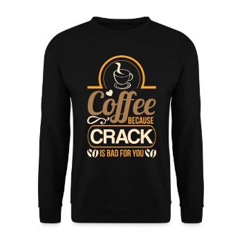 coffee junkie barista morning muffle coffee shirt - Unisex Sweatshirt - black - Front - Alina (178cm) & Michal (187cm)
