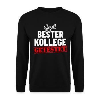 Officially best colleague - gift for colleagues - Unisex Sweatshirt - black - Front - Alina (178cm) & Michal (187cm)
