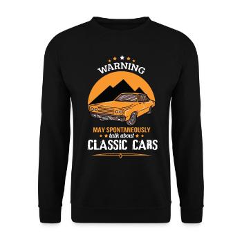 Oldtimer Classic Car Schnauferl Retro Vintage Auto - Unisex Sweatshirt - black - Front - Alina (178cm) & Michal (187cm)