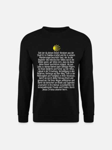 Pilger Geschenk - Pilgersegen mit Jakobsmuschel - Unisex Pullover - Schwarz