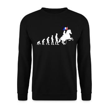 Cadeau France - Patriot Evolution - Sweat-shirt Unisexe - noir - Devant - Alina (178cm) & Michal (187cm)