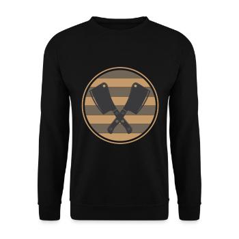 Butcher and butcher - Unisex Sweatshirt - black - Front - Alina (178cm) & Michal (187cm)
