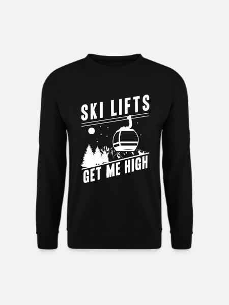 Ski Lifts Snowboad Ski Vacation - Unisex Sweatshirt - black