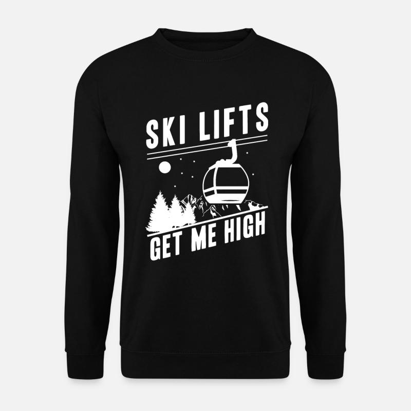 Ski Lifts Snowboad Ski Urlaub - Unisex Pullover - Schwarz