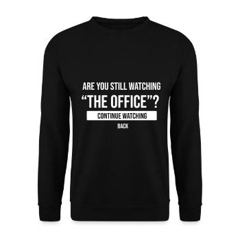 Series The Office addicted - Unisex Sweatshirt - black - Front - Alina (178cm) & Michal (187cm)