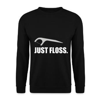 Just Floss - Unisex Pullover - Schwarz - Vorne - Alina (178cm) & Michal (187cm)