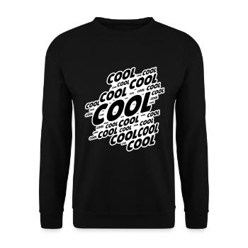 cool cool cool Wordcloud Wortwolke - Unisex Pullover - Schwarz - Vorne - Alina (178cm) & Michal (187cm)
