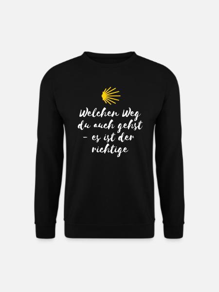 Der Weg - Jakobsweg Pilger Spruch - Unisex Pullover - Schwarz