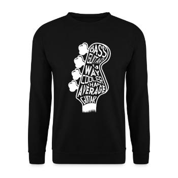Bass guitar is cooler - Unisex Sweatshirt - black - Front - Alina (178cm) & Michal (187cm)