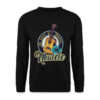 Ukulélé - Sound of Happiness - Sweat-shirt Unisexe - noir - Devant - Alina (178cm) & Michal (187cm)