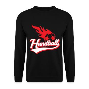 Handball - conception de handball - Sweat-shirt Unisexe - noir - Devant - Alina (178cm) & Michal (187cm)