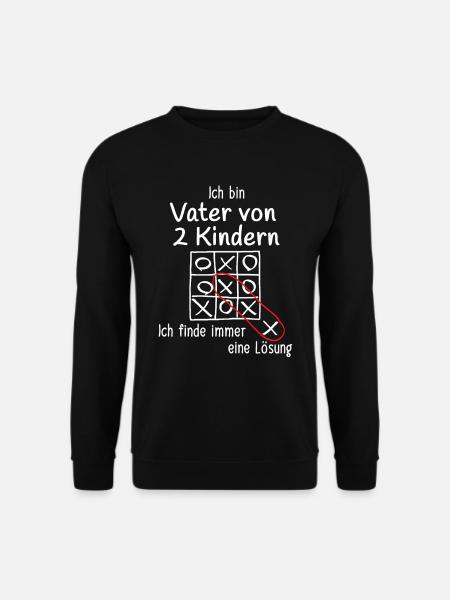Vater Geschenk zum zweiten Kind - zweifacher Papa - Unisex Pullover - Schwarz