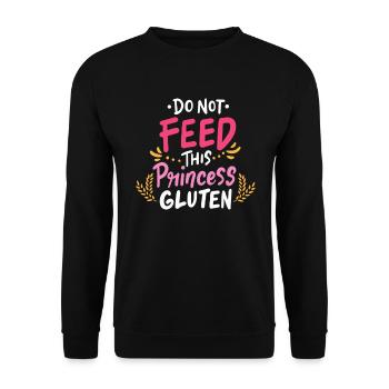 Gluten Unverträglichkeit Zöliakie Geschenkidee - Unisex Pullover - Schwarz - Vorne - Alina (178cm) & Michal (187cm)