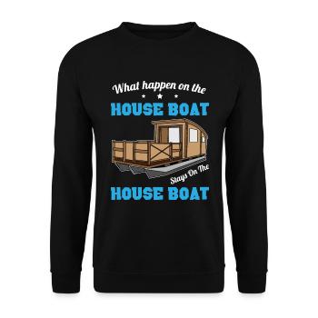 Quoi qu’il arrive sur la péniche - Boating - Sweat-shirt Unisexe - noir - Devant - Alina (178cm) & Michal (187cm)