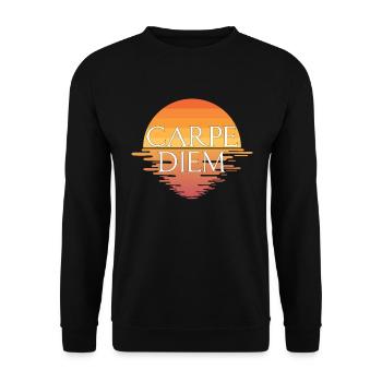 Carpe Diem - Unisex Sweatshirt - black - Front - Alina (178cm) & Michal (187cm)