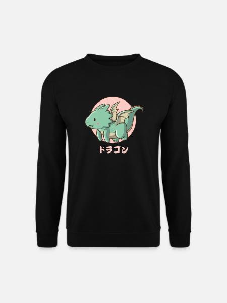 Flying Harajuku Dragon - Unisex Sweatshirt - black