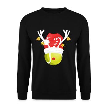 Tennis de Noël - tennis joueur de raquette sport - Sweat-shirt Unisexe - noir - Devant - Alina (178cm) & Michal (187cm)