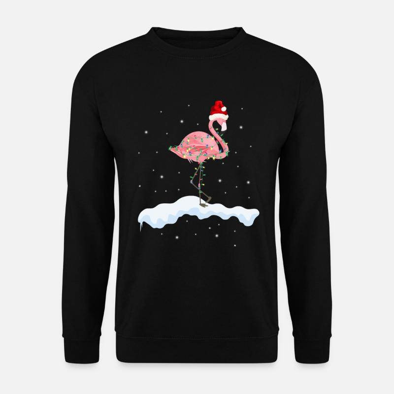 Weihnachts Flamingo - Unisex Pullover - Schwarz