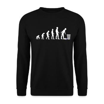 Collecting waste Protecting the environment - Unisex Sweatshirt - black - Front - Alina (178cm) & Michal (187cm)