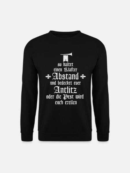 Mittelalter Corona Vorschriften - Unisex Pullover - Schwarz