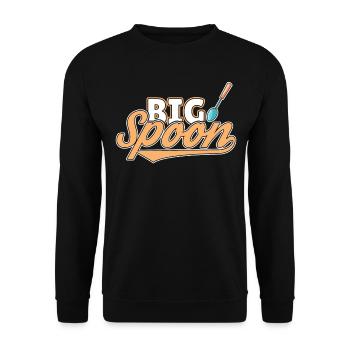 Big Spoon Little Spoon Matching Couple Schlaf - Unisex Pullover - Schwarz - Vorne - Alina (178cm) & Michal (187cm)