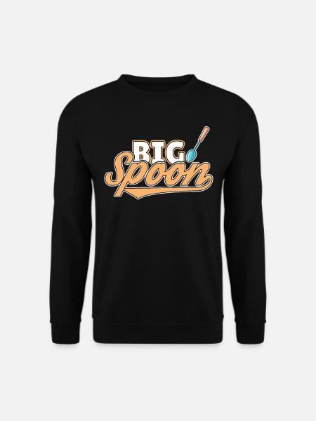 Big Spoon Little Spoon Matching Couple Schlaf - Unisex Pullover - Schwarz