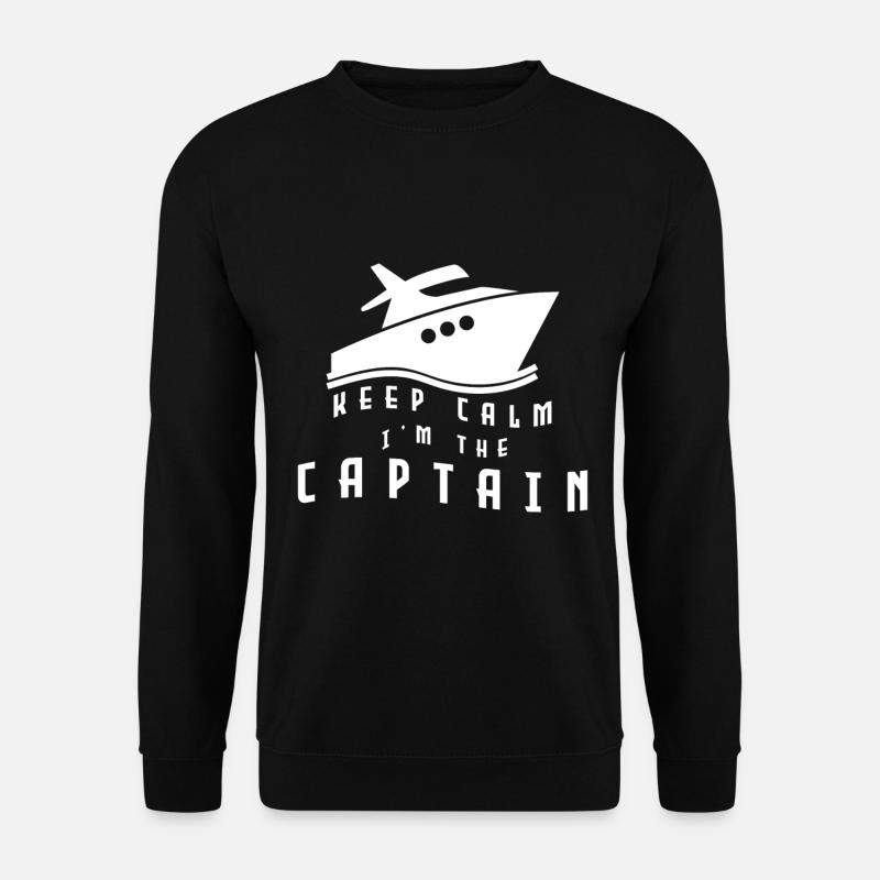 Entspann dich ich bin der Kapitän - Unisex Pullover - Schwarz