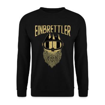 Einbrettler Snowboard Snowboarder Skull - Unisex Pullover - Schwarz - Vorne - Alina (178cm) & Michal (187cm)