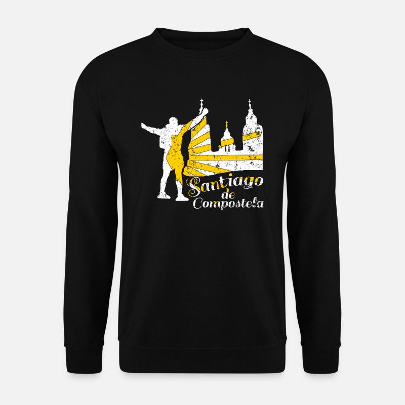 Santiago de Compostela Jakobsweg Pilger Camino - Unisex Pullover - Schwarz