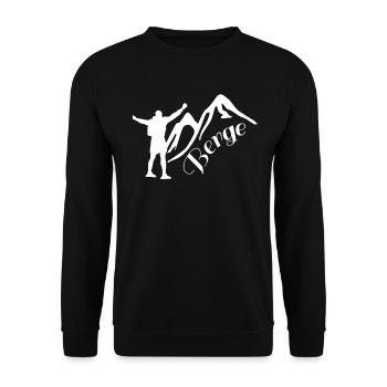 Berge - Unisex Pullover - Schwarz - Vorne - Alina (178cm) & Michal (187cm)