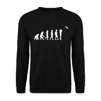 Vögel beobachten - Unisex Pullover - Schwarz - Vorne - Alina (178cm) & Michal (187cm)