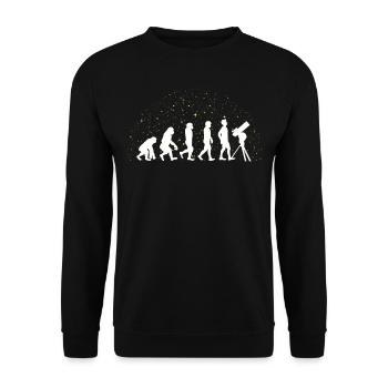Astronomie, observation du ciel étoilé avec télescope - Sweat-shirt Unisexe - noir - Devant - Alina (178cm) & Michal (187cm)