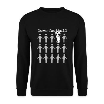 Fußball - Unisex Pullover - Schwarz - Vorne - Alina (178cm) & Michal (187cm)