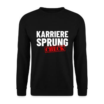 Karrieresprung Beförderung Geschenk - Unisex Pullover - Schwarz - Vorne - Alina (178cm) & Michal (187cm)