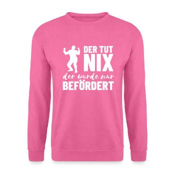 Beförderung - Unisex Pullover - Pink - Vorne