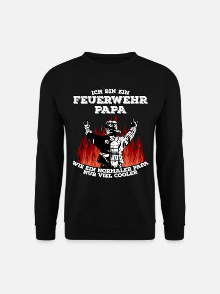 Feuerwehr Papa - Cooler Vater Feuerwehrmann - Unisex Pullover - Schwarz