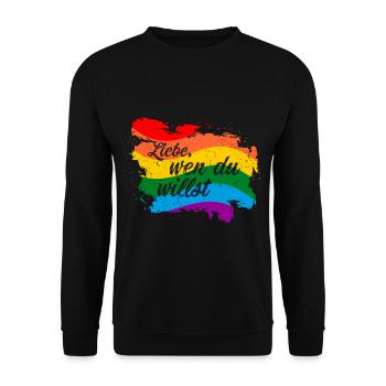Aime qui tu veux - Sweat-shirt Unisexe - noir - Devant - Alina (178cm) & Michal (187cm)