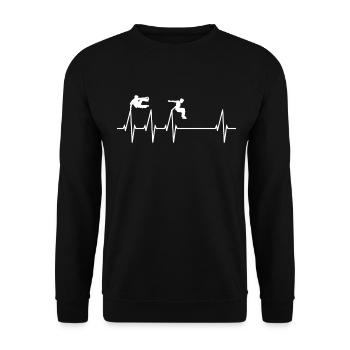 Parkour - Unisex Pullover - Schwarz - Vorne - Alina (178cm) & Michal (187cm)
