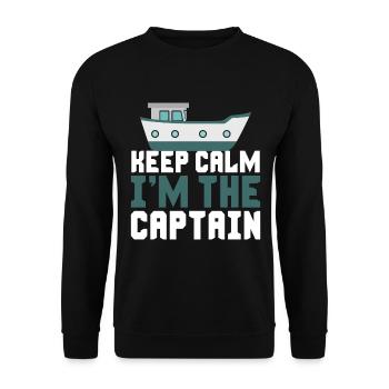 Détends-toi, je suis le capitaine - Sweat-shirt Unisexe - noir - Devant - Alina (178cm) & Michal (187cm)