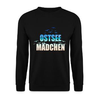 Ostsee Mädchen - Unisex Pullover - Schwarz - Vorne - Alina (178cm) & Michal (187cm)