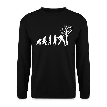 Lumberjack ax - Unisex Sweatshirt - black - Front - Alina (178cm) & Michal (187cm)