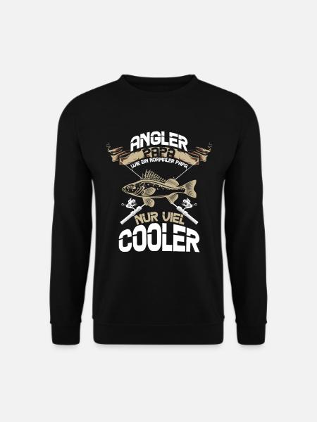 Angler wie ein normaler Papa nur cooler - Unisex Pullover - Schwarz