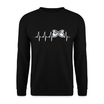 Pfeife - Unisex Pullover - Schwarz - Vorne - Alina (178cm) & Michal (187cm)