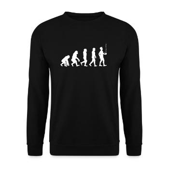 Un homme au sifflet fume du tabac - Sweat-shirt Unisexe - noir - Devant - Alina (178cm) & Michal (187cm)