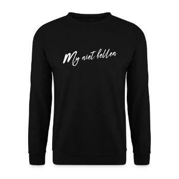 Don't call me - Unisex Sweatshirt - black - Front - Alina (178cm) & Michal (187cm)